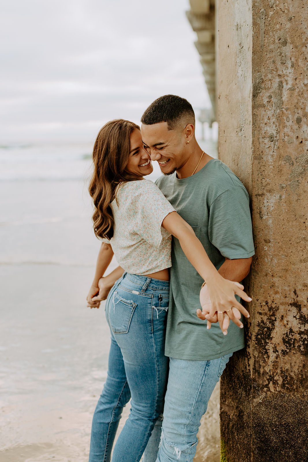 Britney + Markell La Jolla Beach Pier Couples Session  - San Diego Wedding Photographer-15.jpg