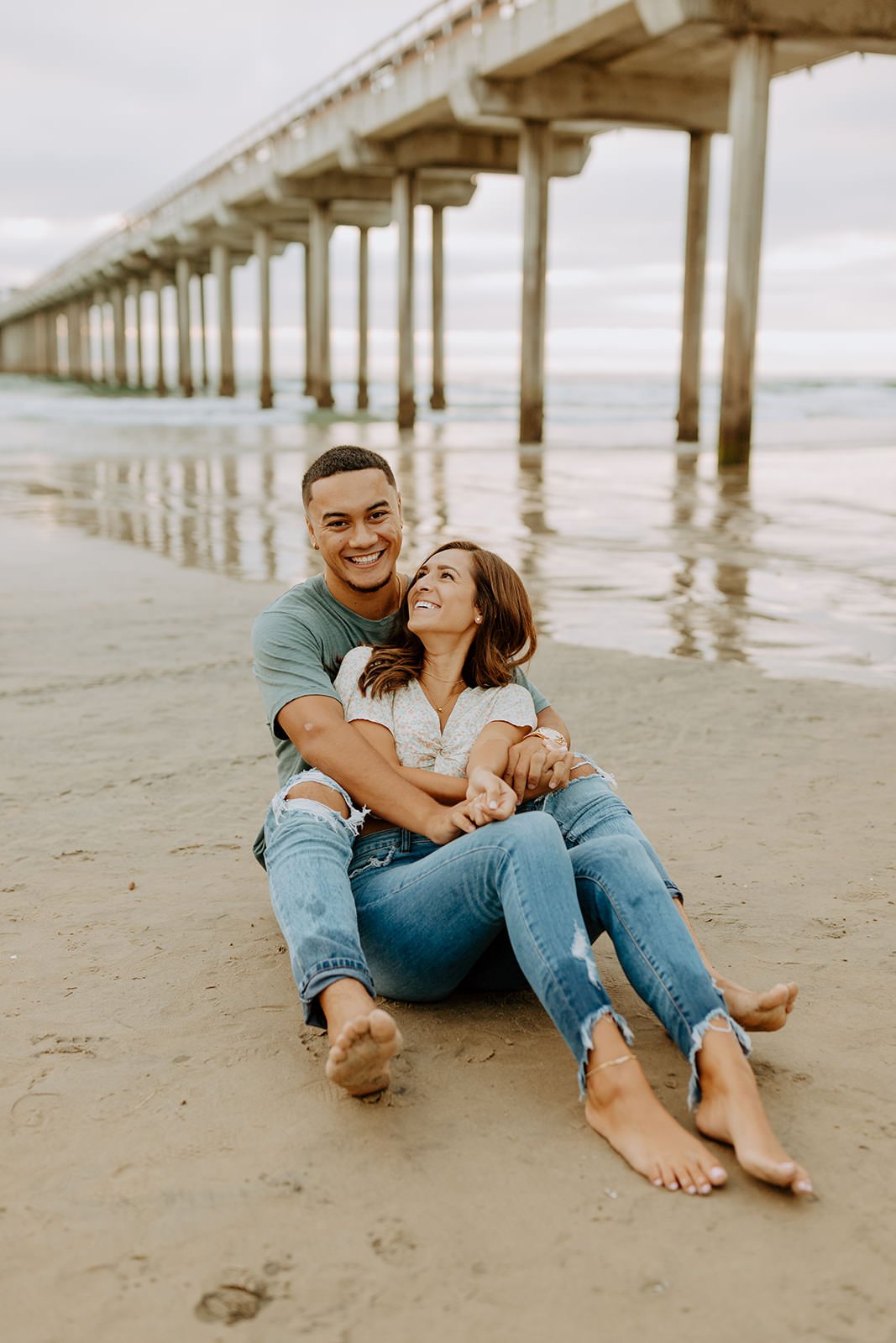 Britney + Markell La Jolla Beach Pier Couples Session  - San Diego Wedding Photographer-17.jpg