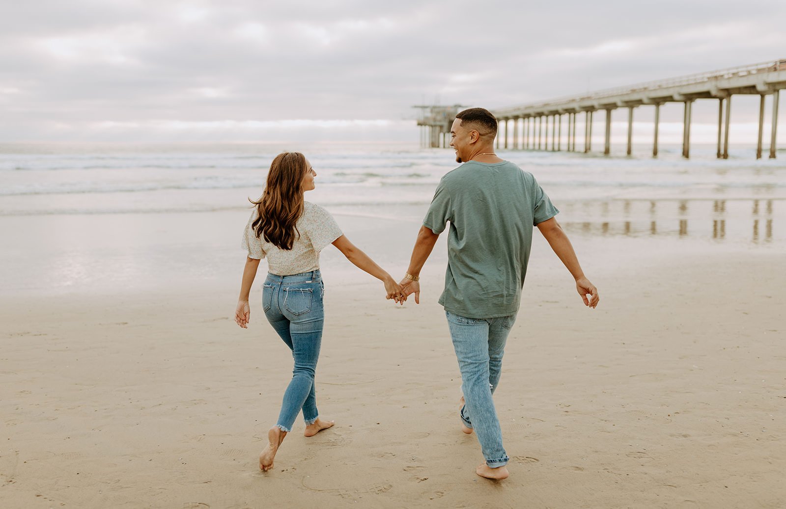 Britney + Markell La Jolla Beach Pier Couples Session  - San Diego Wedding Photographer-2.jpg