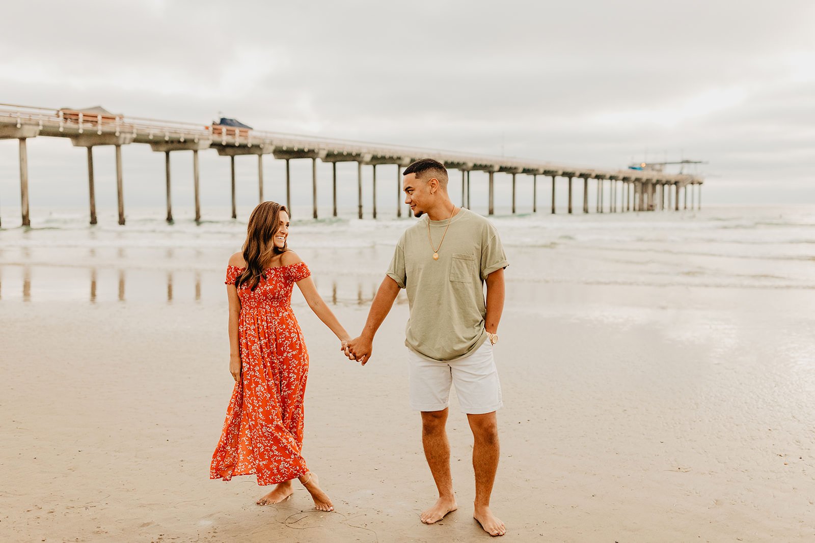 Britney + Markell La Jolla Beach Pier Couples Session  - San Diego Wedding Photographer-36.jpg