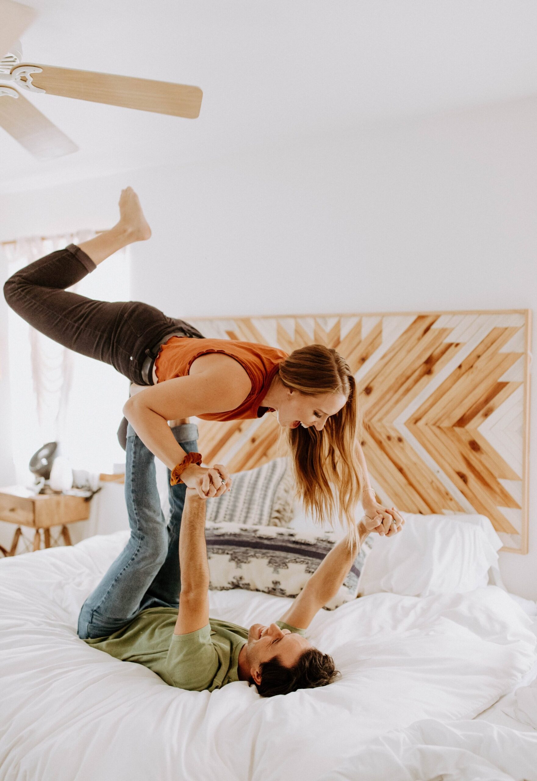 Playful Boho In-Home Couples Session