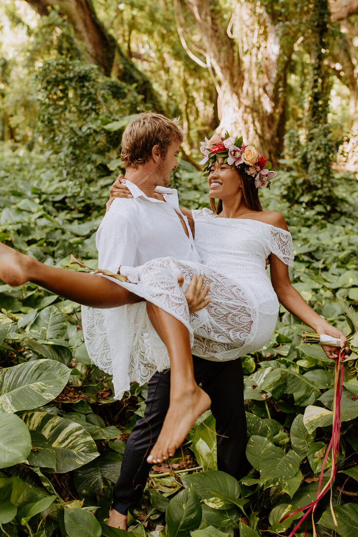 Kimmy + Zane | Maui Honolua Bay jungle tropical Hawaii Elopement-10.jpg