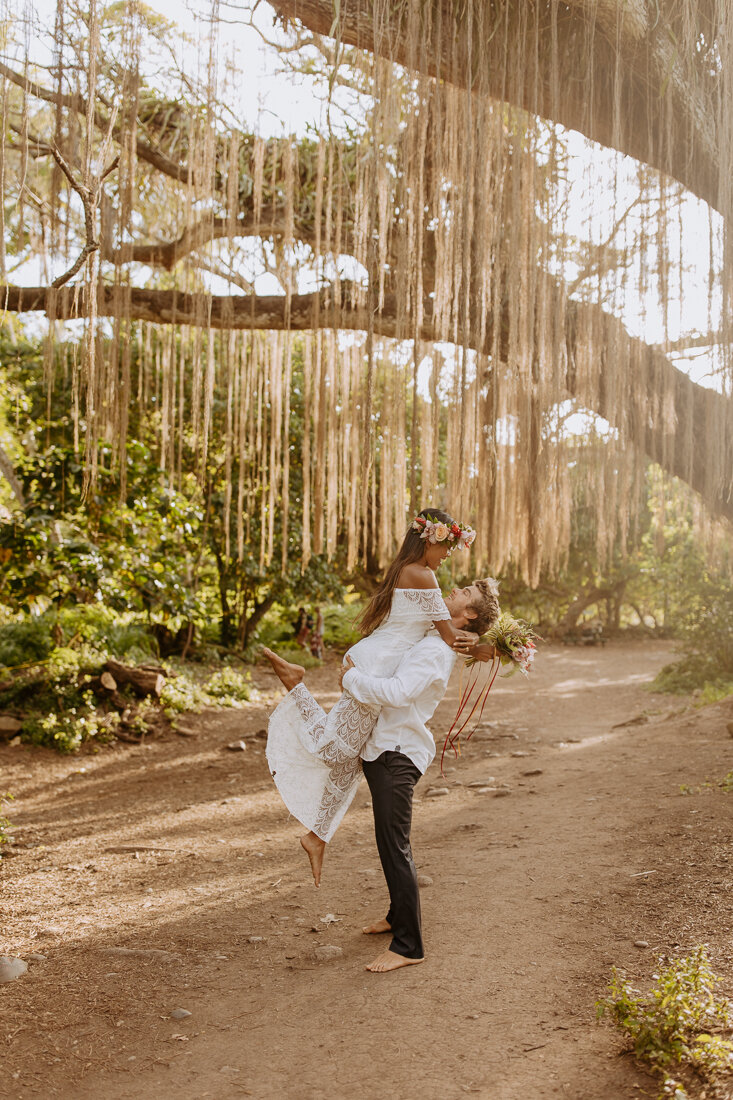 Kimmy + Zane | Maui Honolua Bay jungle tropical Hawaii Elopement-31.jpg