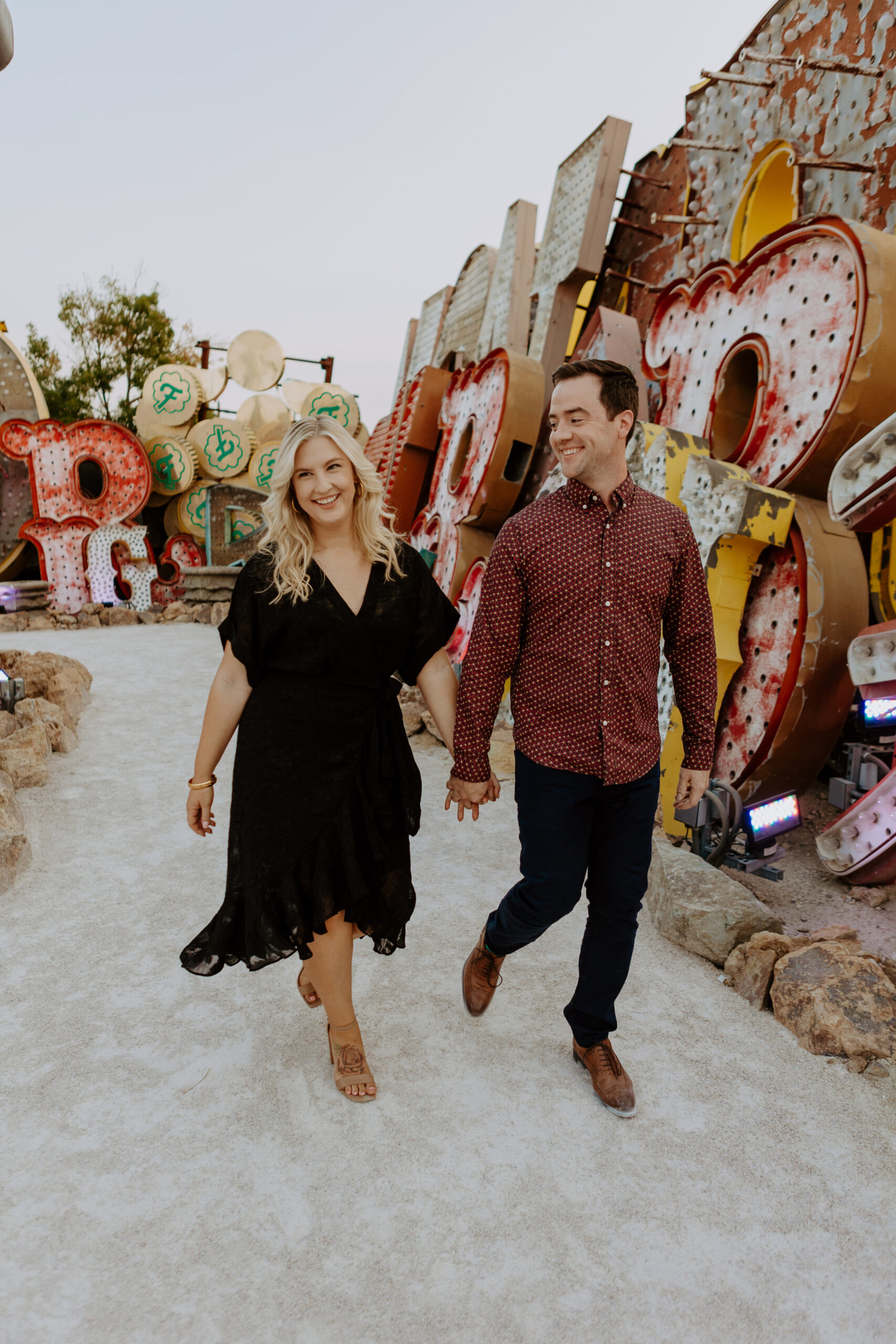 Danielle + Andy's Neon Museum Engagement Session - Las Vegas Photographer-13.jpg