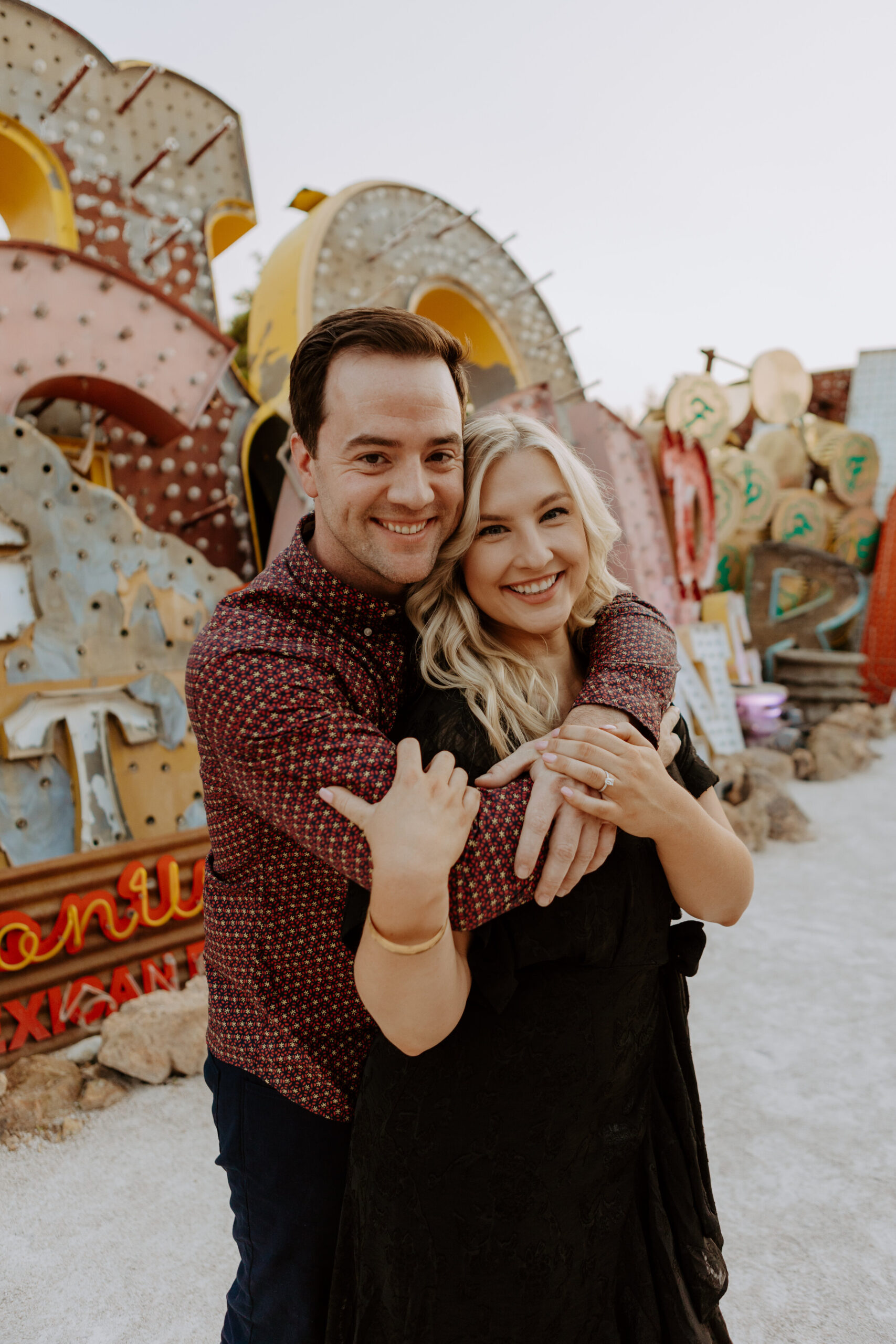 Danielle + Andy's Neon Museum Engagement Session - Las Vegas Photographer-16.jpg