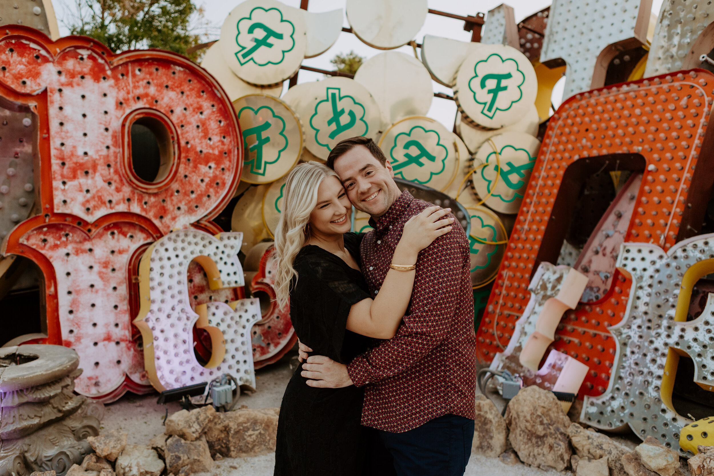 Danielle + Andy's Neon Museum Engagement Session - Las Vegas Photographer-17.jpg