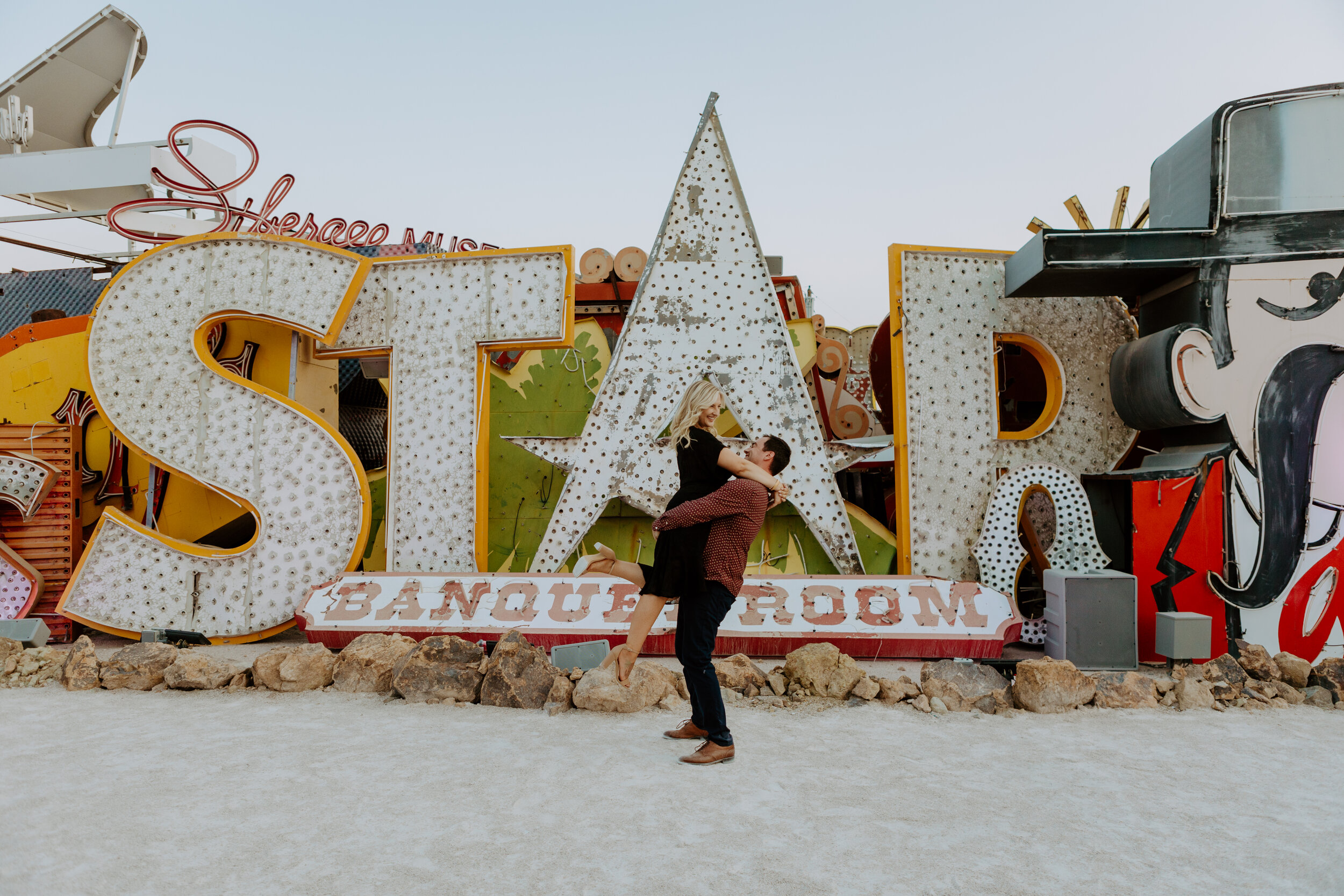 Danielle + Andy's Neon Museum Engagement Session - Las Vegas Photographer-20.jpg