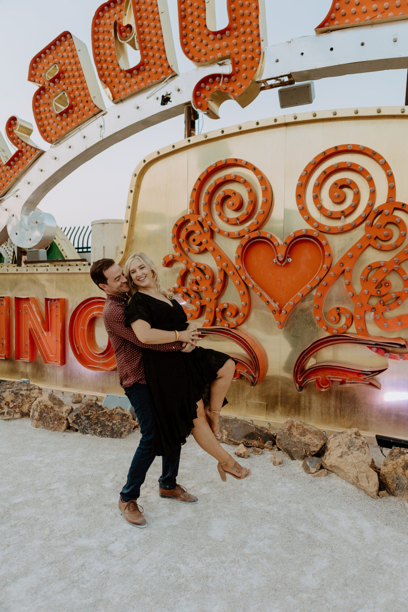 Danielle + Andy's Neon Museum Engagement Session - Las Vegas Photographer-21.jpg