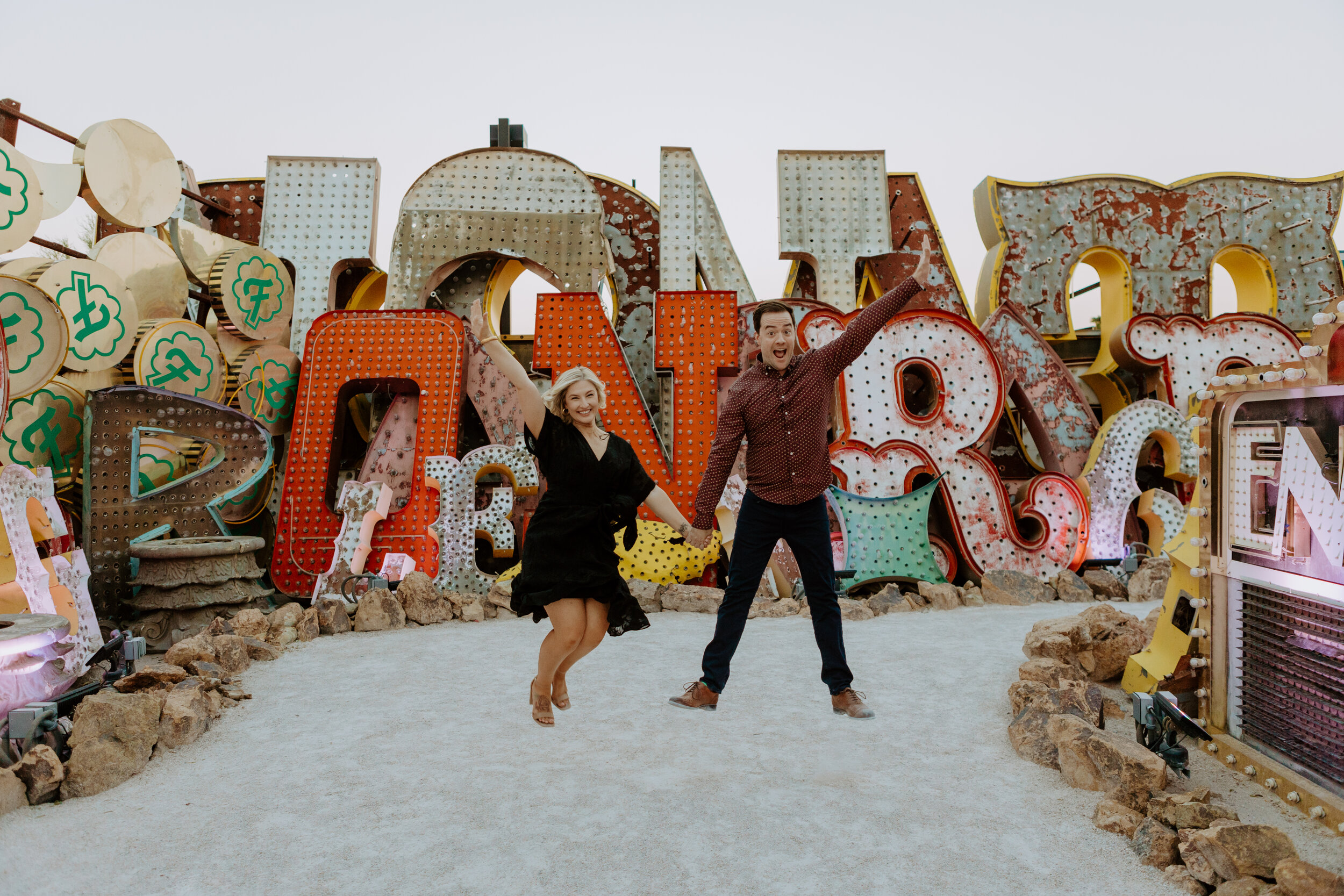 Danielle + Andy's Neon Museum Engagement Session - Las Vegas Photographer-31.jpg