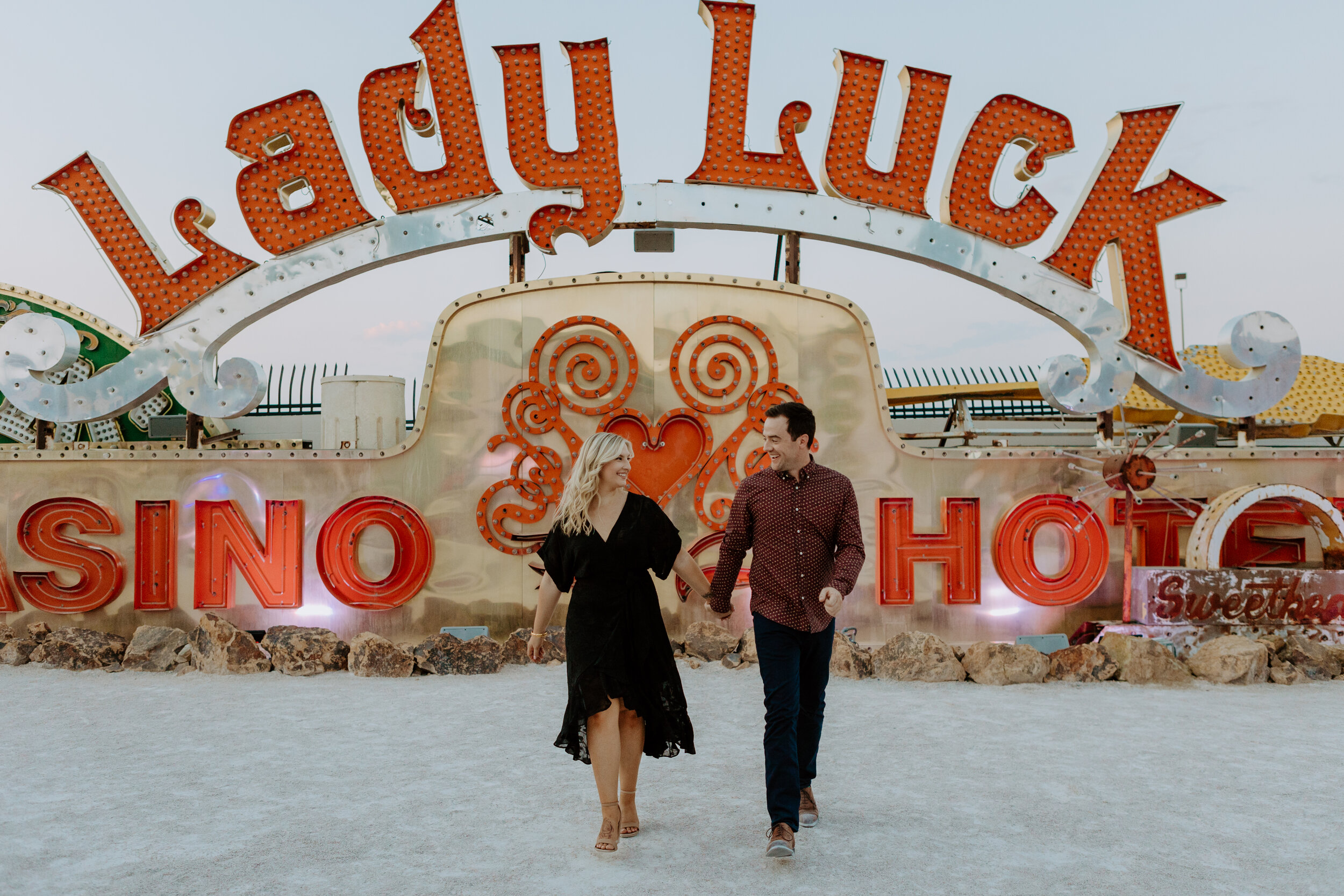 Danielle + Andy's Neon Museum Engagement Session - Las Vegas Photographer-35.jpg