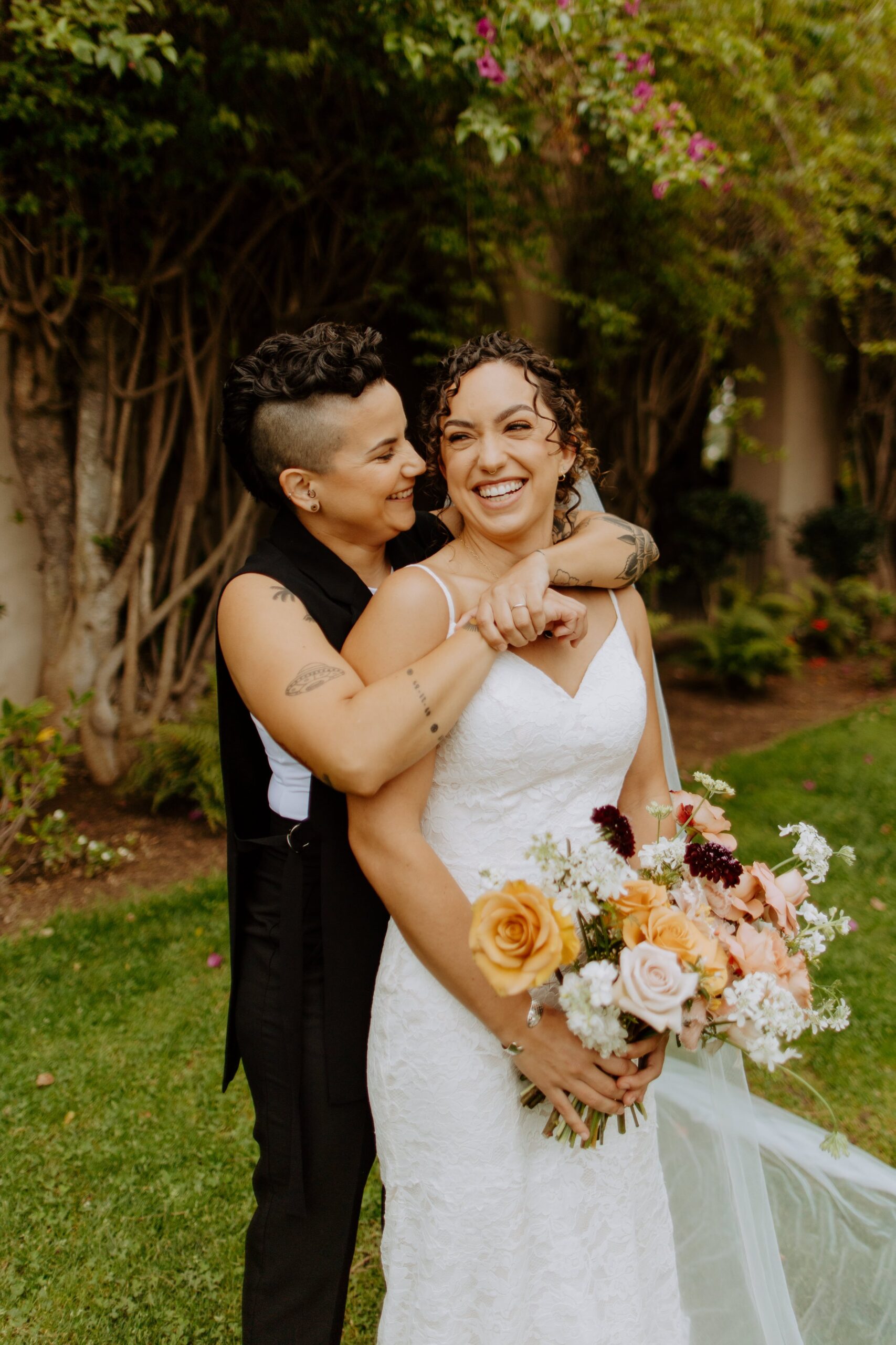 Paula + Steph Elopement Smoke Bombs Balboa Park Chalk Rooftop Photo Shoot-27.jpg