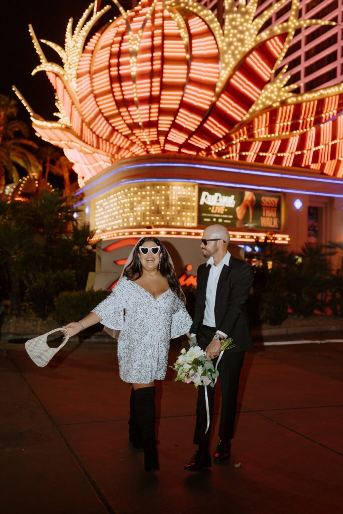 Ana isabel and Jorge's Wedding Elopement in Las Vegas Flamingo Hotel and Casino Photographer