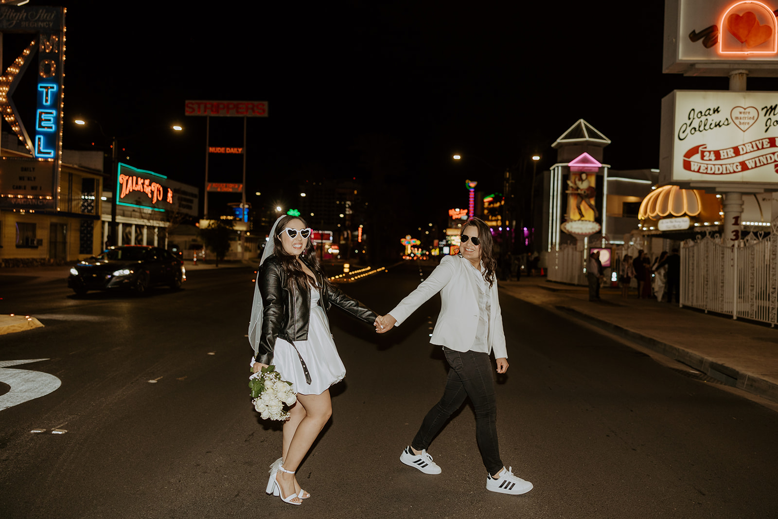 Luisa + Sam's Vegas Elopement at the little white wedding chapel las vegas wedding photographer