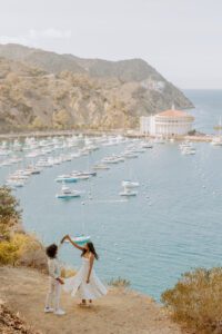 catalina island proposal at buena vista overlook avalon engagement proposal photographer
